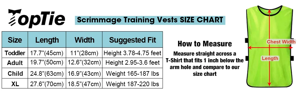 TOPTIE Sets of 12 (#1-12, 13-24) Numbered/Blank Training Vest, Soccer Pinnies - size