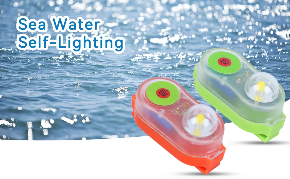 HERCHR Life Jacket Light, Automatic Locator Life Jacket Strobe Light for Man Overboard Survival Vest Green - lifelight