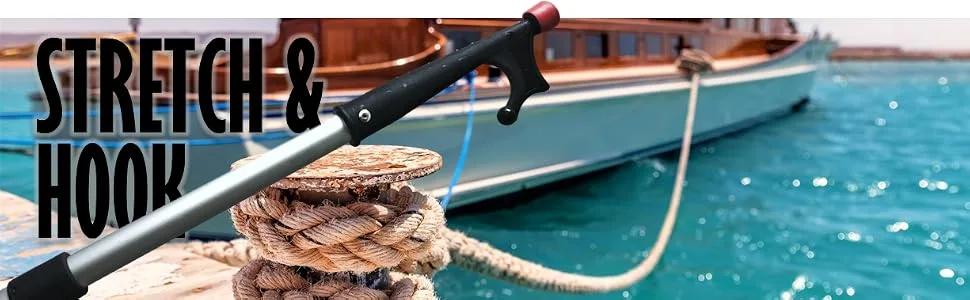 Marine Aluminum Telescopic Kayak Boat Hook Dock 50"-124" PC TIP Locking Ring - product information 10