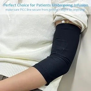 PICC Line Cover for Arm Cast Sleeve Protective - Ultra-Soft Elbow Wound Nursing Supplies, Comfortable & Breathable, 1 Pcs (M) - PICC Line Cover