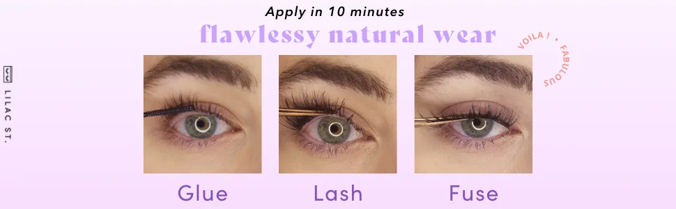 Lilac St. Starter Kit - Complete DIY eyelash extension kit, with lashes, specialized glue, and applicator - Lilac Natural Eyelashes