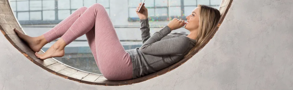 MERIWOOL Womens Base Layer Bottoms - Lightweight Merino Wool Thermal Pants Gray Heather Small - new 190g meriwool baselayer bottoms are perfect for relaxing at home or winter activities