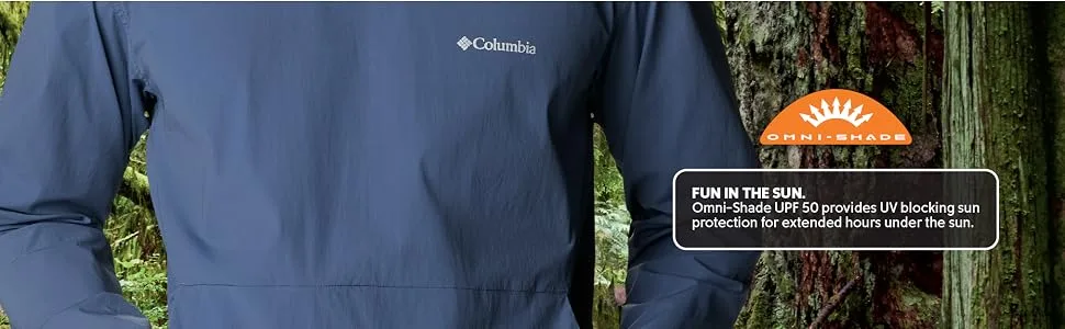 Columbia Men's Tech Trail Woven Pullover Savory X-Large - UV blocking shirt with UPF 50 sun protection - Omni-Shade