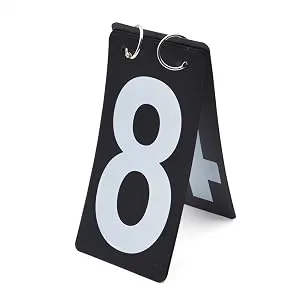 TOPTIE 2 Sets Tennis Score Keeper Visible 0-9 Double Sides Flip Scoreboard Numbers Red 4 x 7 Inch - material