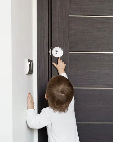 EUDEMON Child Safety Heat-Resistant Oven Door Lock, Oven Front Lock for Kids Easy to Install, Use 3M Adhesive,No Screws or Drill (Clear-Black) - 3202-3
