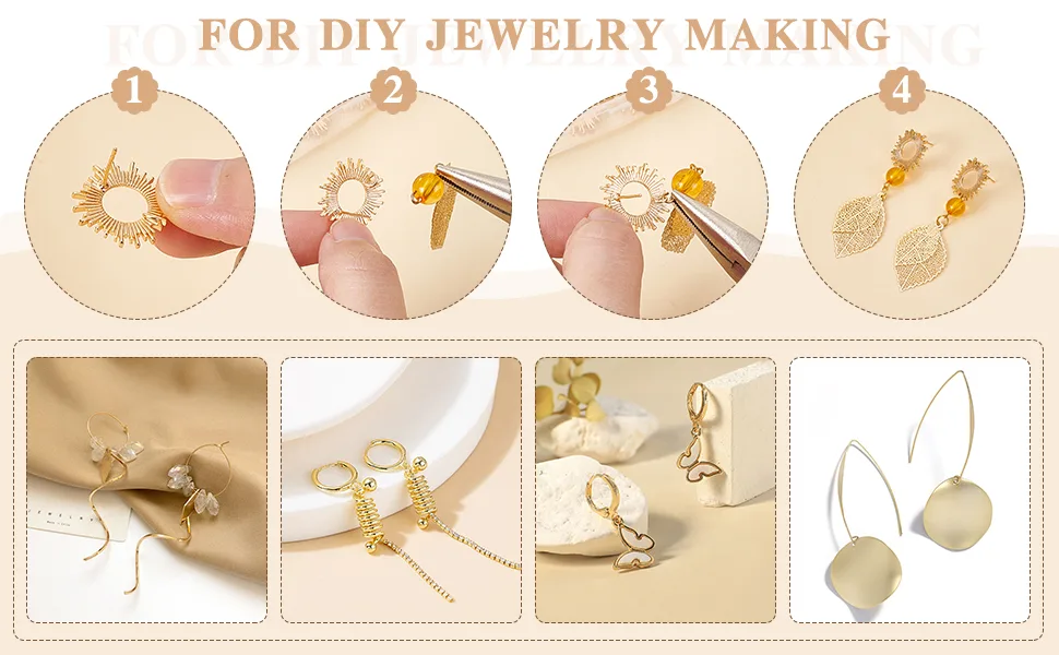 BENECREAT 20PCS Gold Plated Stud Earrings Dot Disc Earrings with Loop and Container for Anniversaries Gifts, Favors, Jewelry Making - product information 4