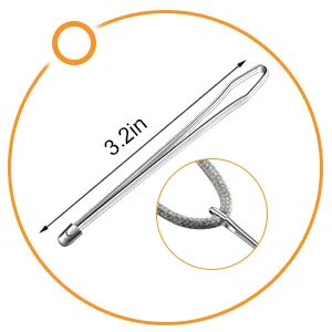 WILLBOND 24 Pieces 59 Inch Replacement Drawstring Cords Universal Drawstring Replacement Clothing Drawstring 3 Pieces Flexible Drawstring Threaders Easy Threader Needle for Sweatpants Shorts Hoodies - product information 4