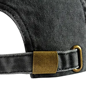 HH HOFNEN Men Women Washed Distressed Twill Cotton Baseball Cap Vintage Adjustable Dad Hat #1 Navy - plain caps