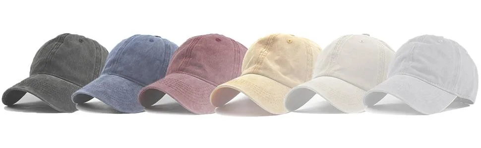 HH HOFNEN Men Women Washed Distressed Twill Cotton Baseball Cap Vintage Adjustable Dad Hat #1 Navy - Vintage hat