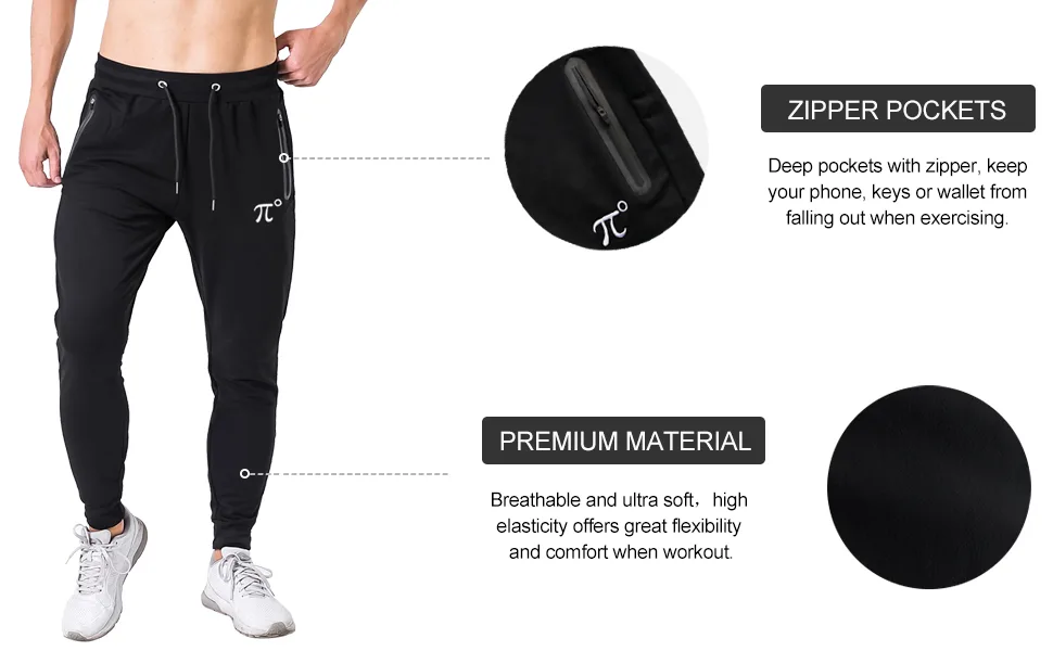 PIDOGYM Men's Slim Jogger Pants,Tapered Sweatpants for Training, Running,Workout with Elastic Bottom Light Grey XX-Large - product information 2