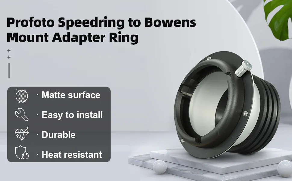 SUPON Profoto Speedring to Bowens Mount Interchangeable Converter Adapter Ring for Photo Studio Flash Speedlite Strobe Monolight - product information 12