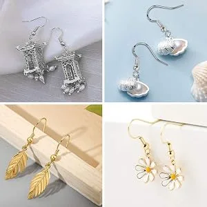 Earring Hooks 14K Gold Plated Hypoallergenic Ear Wires for Jewelry Making (200 PCS Earring Hooks+200 PCS Earring Backs) A-14K Gold - Earring Hooks
