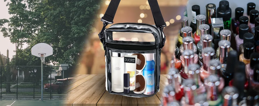 DUORT Clear Bag Stadium Approved, TPU Clear Purses Inside Pocket,Crossbody Bag Adjustable Strap for Concert,Sporting Events White1 - Clear Bag