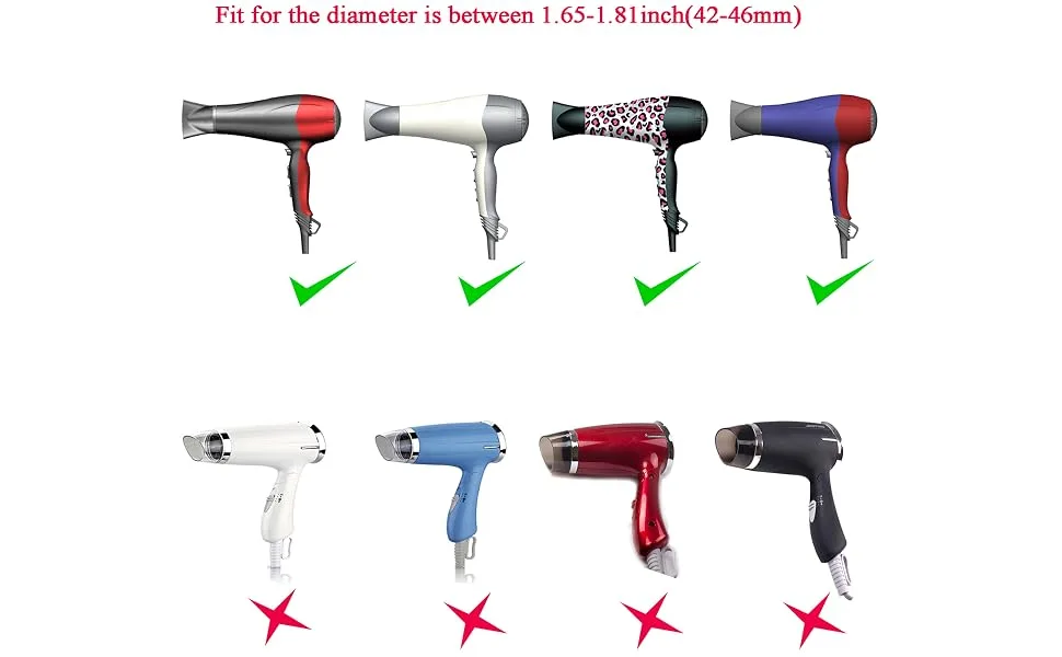 YingEnter Professional Plastic Hair Dryer Nozzle Diffuser Hair Dryer Nozzle Comb Attachment Concentrator Replacement Blow Flat Hairdressing Salon Styling Tools,Type B Type-B - A-typeA-4