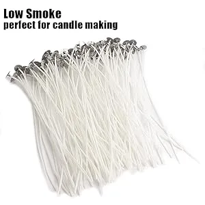EricX Light 8 inch Candle Wick with Candle Wick Stickers and Candle Wick Centering Device,60 pcs for Candle Making - product information 2