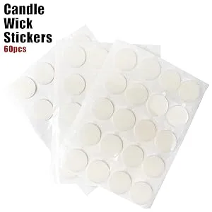 EricX Light 8 inch Candle Wick with Candle Wick Stickers and Candle Wick Centering Device,60 pcs for Candle Making - product information 5