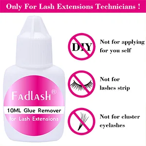 Eyelash Extension Remover Non-irritating Lash Remover for Lash Extensions Fast Action Dissolves Eyelash Remover FADLASH Eyelash Extensions Glue Remover 10ml Gel Remover for Eyelash Extensions - lash extension supplies
