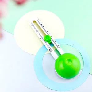 YETOOME Circular Paper Cutter, Rotary Circle Cutter Cut Paper Trimmer Scrapbooking Tool with 3 Replaceable Blades for Art and DIY Crafts, Cards Making (Green) - Circle Cutter