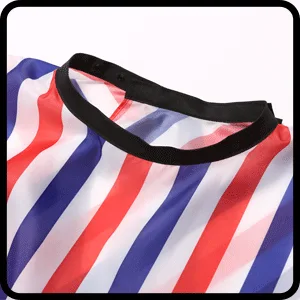 Borogo Professional Waterproof Barber Cape with Snap Closure, Hair Cutting Salon Cape Hairdressing Apron Stripe White Stripe - Professional Barber Capes