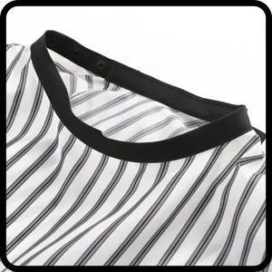 Borogo Professional Waterproof Barber Cape with Snap Closure, Hair Cutting Salon Cape Hairdressing Apron Stripe White Stripe - Professional Barber Capes