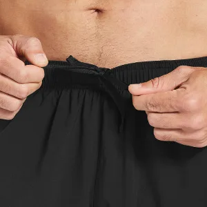 BALEAF Men's 2 in 1 Athletic Running Shorts 5" Quick Dry Lined Workout Shorts with Zipper Pocket Black/Black Medium - Baleaf Men
