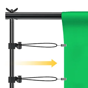 Backdrop Stand for Parties, CPLIRIS 6.5x10ft Adjustable Photo Backdrop Stand Background Support with 4 Spring Clips, 2 Sandbag, 4 Backdrop Holder Clip for Parties, Baby Shower, Birthday - Backdrop Elastic String Clip, backdrop holder clip