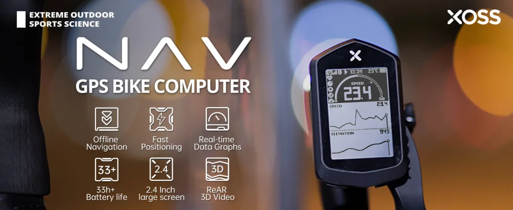 XOSS NAV Cycling/Bike Computer GPS Wireless Ant+ Cycling Computer GPS with Bluetooth, Waterproof Bicycle Speedometer Odometer with 2.4Inch LCD and Auto Backlight Fits All Bikes - product information 16