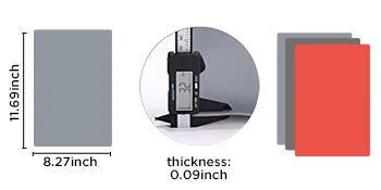 Rubber Stamp Sheet for Laser Engraving Machine, A4 Laser Cutter Soft Rubber Sheet to Make Rubber Stamps, 2.3 Mm/ 0.09 Inch (Light Gray) Light Gray 1 - product information 3