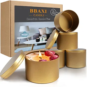 8 oz Black Candle Tins 24 Pcs, Black Empty Candle Tin with Lids for DIY Candles Making, Matte Full Black Candle Jars for Candle Making  - product information 8