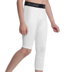 Runhit Boys One Leg Compression Leggings Tights Athletic Pants Base Layer for Kid Basketball Football Workout - youth compression pants tights