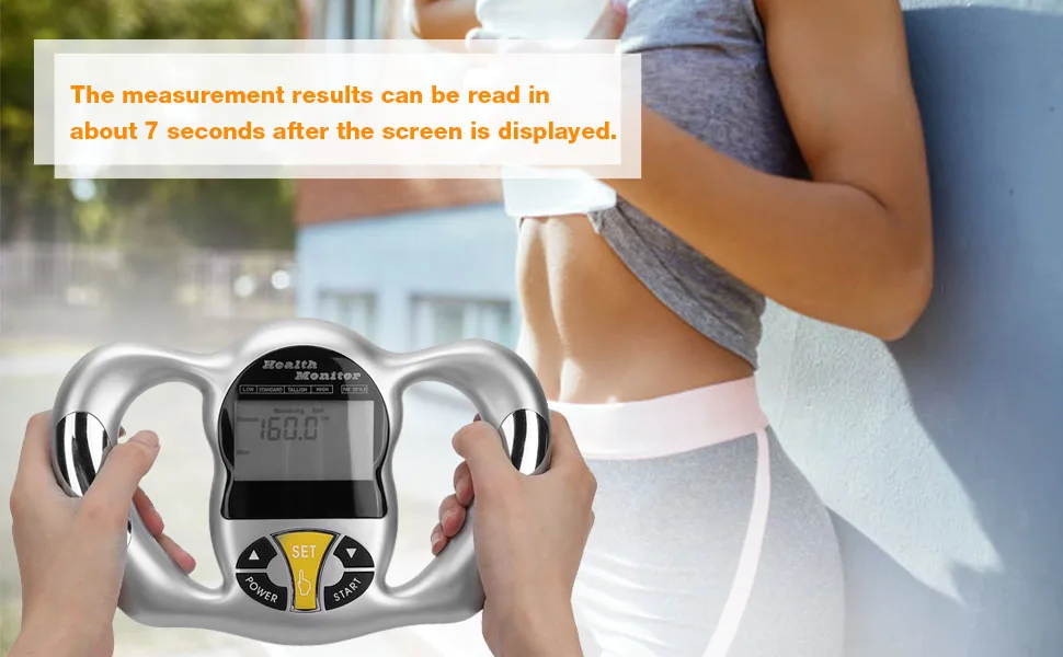 Handheld Body Fat Tester, Body Composition Analyzer, Body Fat Measuring Instrument BMI Meter Fat Analyzer Body Fat Monitor Fat Measuring Device - product information 13