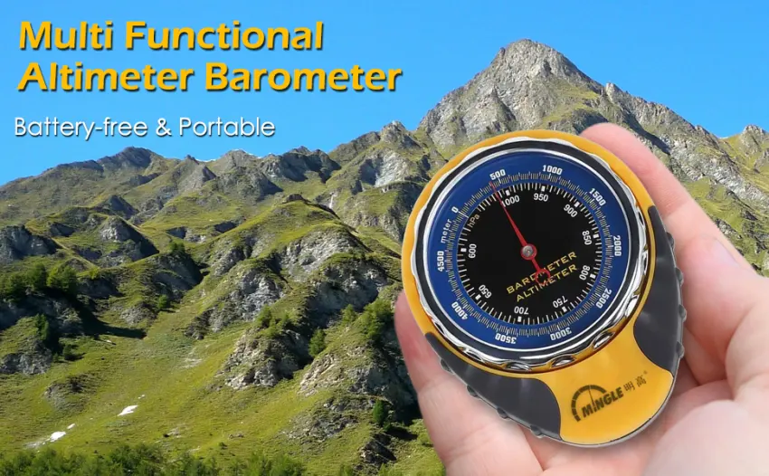 Lixada Digital Altimeter Barometer Portable Multi Functional for Outdoor Camping Hiking Climbing, Reads Altitude from 0-5000m - product information 2