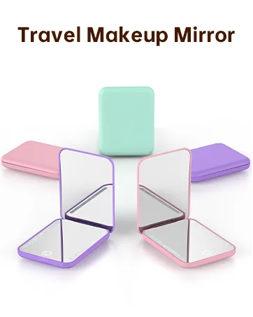 Gospire Mini Rechargeable Travel Makeup Mirror with Lights and Magnification 1X / 3X, LED Compact Mirror with 3 Light Colors & Adjustable Brightness, Small Vanity Mirror Handheld for Purses  Pink - product information 8