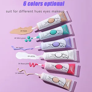 Eyeshadow Makeup Primer, Reddhoon 6 Colors Liquid Eyeshadow Primer Matte Eyeshadow Primer Base, Waterproof Smudge-proof Long Lasting Eyeshadow Cream Eye Makeup - product information 5