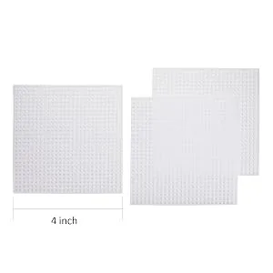Tosnail 100 Pieces 4" x 4" Clear Plastic Canvas Mesh Sheets for Embroidery Crafting - Clear Plastic Canvas Mesh Sheets