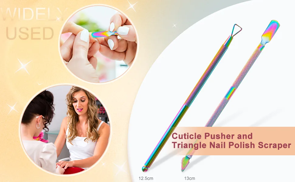 Sularpek 3-In-1 Professional Cuticle Trimmer with Cuticle Pusher - Cuticle Remover Cuticle Scissors Manicure Tools,for Fingernails and Toenails. Colourful - product information 6