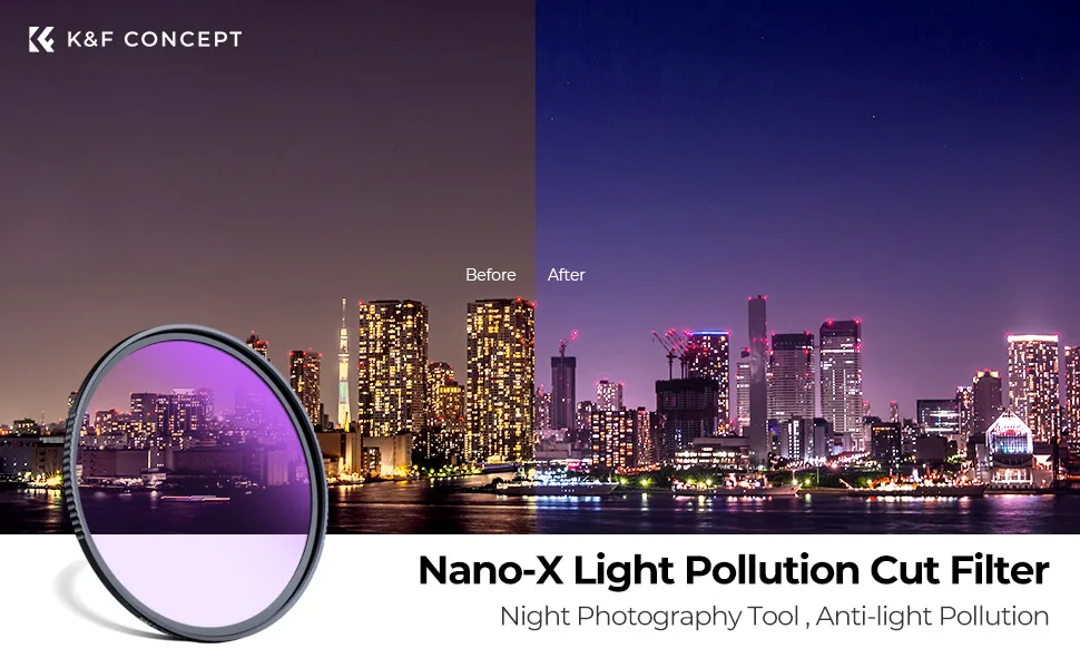 K&F Concept 67mm Clear-Natural Night Filter Light Pollution Reduction Filter for Night Sky/Star - product information 7