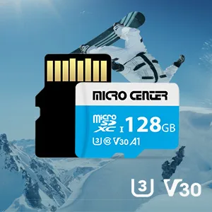 Micro Center Premium 128GB microSDXC Card, Nintendo-Switch Compatible Micro SD Card, UHS-I C10 U3 V30 4K UHD Video A1 Flash Memory Card with Adapter (128GB) - creator live stream influencer video youtuber KOL travel outdoor video producer