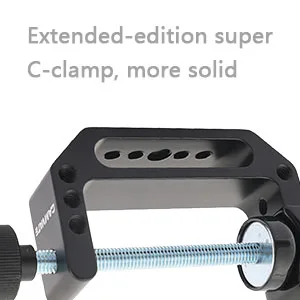CAMVATE Extended Size C Clamp with 1/4" & 3/8" Mounting Points for Photographic Accessories - 2594 - C2594-5