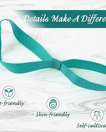Scotamalone Yoga Strap Stretching Strap with Exercise Book Physical Therapy Equipment Stretch Band Rehab Multi-Loop Strap Nonelastic Exercise Strap for Pilates, Dance and Gymnastics light green - product information 2