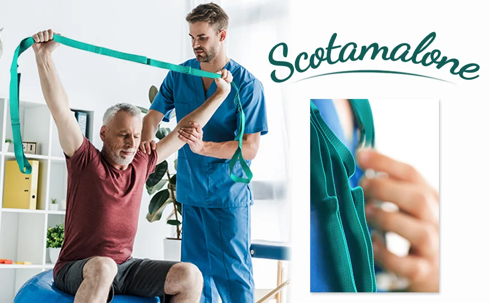 Scotamalone Yoga Strap Stretching Strap with Exercise Book Physical Therapy Equipment Stretch Band Rehab Multi-Loop Strap Nonelastic Exercise Strap for Pilates, Dance and Gymnastics light green - product information 6
