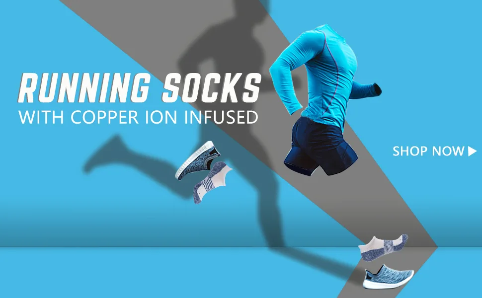 FOOTPLUS Unisex Circulation Arch Support Plantar Fasciitis Ankle Copper Golf/Running Socks 6 Pairs- White& Black Large-X-Large - copper running socks