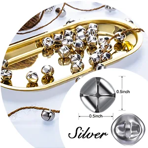 Jingle Bells for Craft, 300 Pieces Bulk DIY Christmas Bells for Decoration, Home Decoration Silver 0.5 inch - product information 3