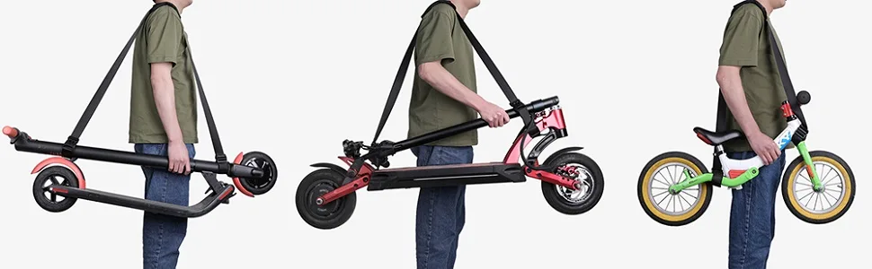 Rhinowalk Scooter Shoulder Strap Adjustable Kick Scooter Carrying Strap with Shoulder Pad for Electric Scooter Foldable Bicycle Kids Bikes - product information 29