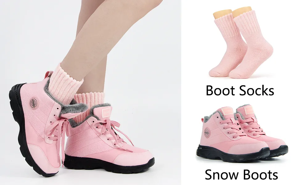 BomKinta Boot Socks for Women Winter Solid Thick Warm Socks Cozy Crew Socks Christmas Gift Mix-color 5 - product information 7