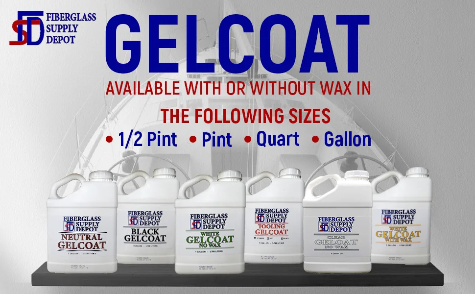 White Gelcoat with Wax - Pint with 15cc Hardener (MEKP) - gc 1