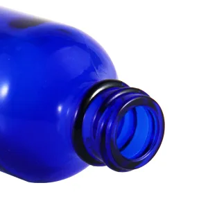 Ruckae 2 oz Glass Spray Bottles-18 Piece Set - With Funnel and Gold Glass Pen,Black Fine Mist Sprayers (Blue) - product information 2