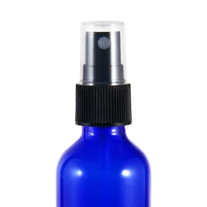 Ruckae 2 oz Glass Spray Bottles-18 Piece Set - With Funnel and Gold Glass Pen,Black Fine Mist Sprayers (Blue) - product information 4