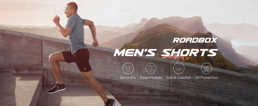 Roadbox Men's 5 Inch Running Athletic Quick Dry Shorts with Pockets for Workout Gym Exercise Black Medium - running shorts