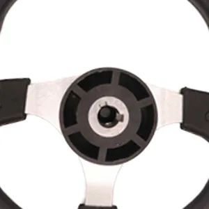 Replacement Boat Steering Wheel 12-1/2 Inch Pontoon Boat Accessories Marine Aluminum 3 Spoke for Yacht Speedboat Cruiser - boat 4-1